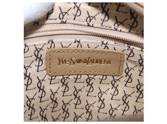 Saint Laurent Schultertasche aus PVC-Leder Beige Auth am9701 - Ansicht 18