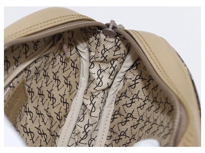 Saint Laurent Schultertasche aus PVC-Leder Beige Auth am9701 - Ansicht 19