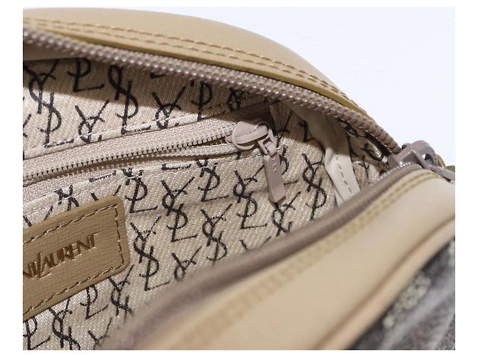 Saint Laurent Schultertasche aus PVC-Leder Beige Auth am9701 - Ansicht 21