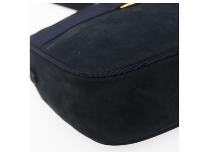 Borsa a Spalla Vala in Pelle Blu Navy e Oro Auth BA7533 di Salvatore Ferragamo D'oro - vista 14