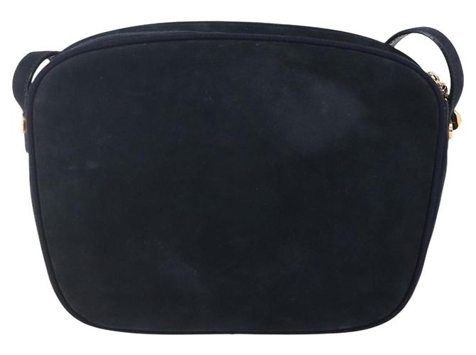 Borsa a Spalla Vala in Pelle Blu Navy e Oro Auth BA7533 di Salvatore Ferragamo D'oro - vista 2