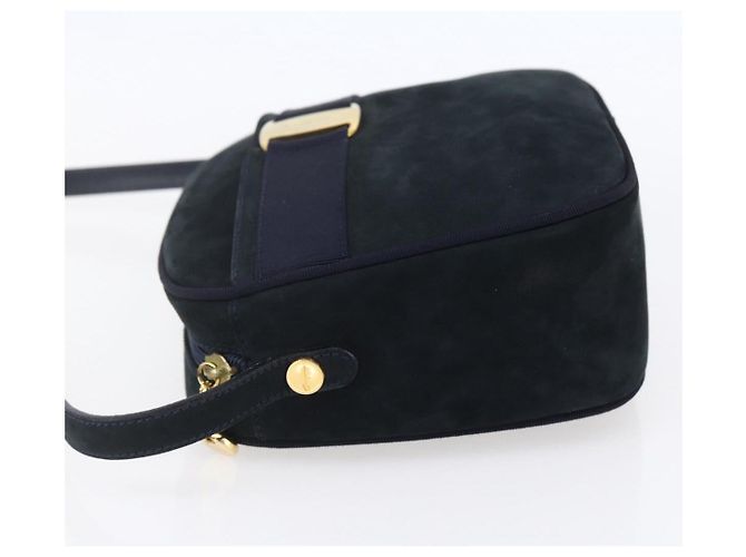 Borsa a Spalla Vala in Pelle Blu Navy e Oro Auth BA7533 di Salvatore Ferragamo D'oro - vista 3
