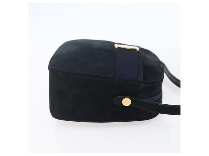 Borsa a Spalla Vala in Pelle Blu Navy e Oro Auth BA7533 di Salvatore Ferragamo D'oro - vista 4