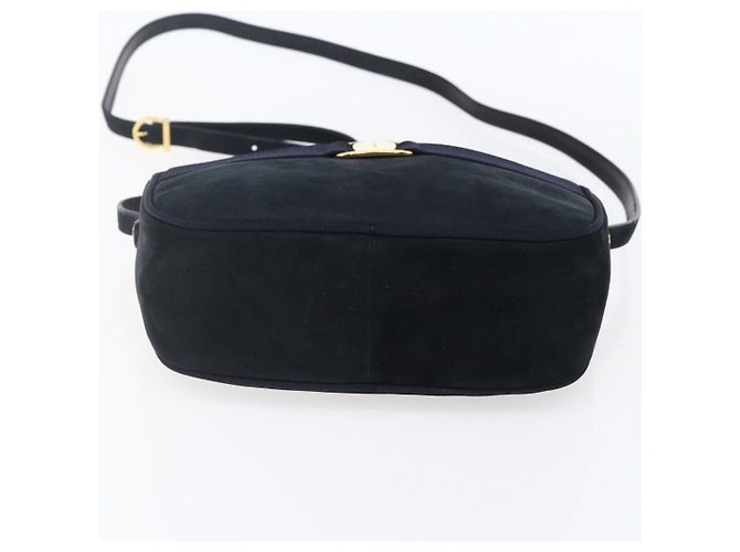 Borsa a Spalla Vala in Pelle Blu Navy e Oro Auth BA7533 di Salvatore Ferragamo D'oro - vista 5