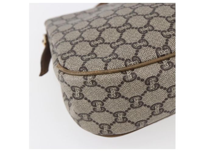 Borsa a spalla GUCCI GG Plus Supreme PVC Beige Oro Auth ep11969 D'oro - vista 16