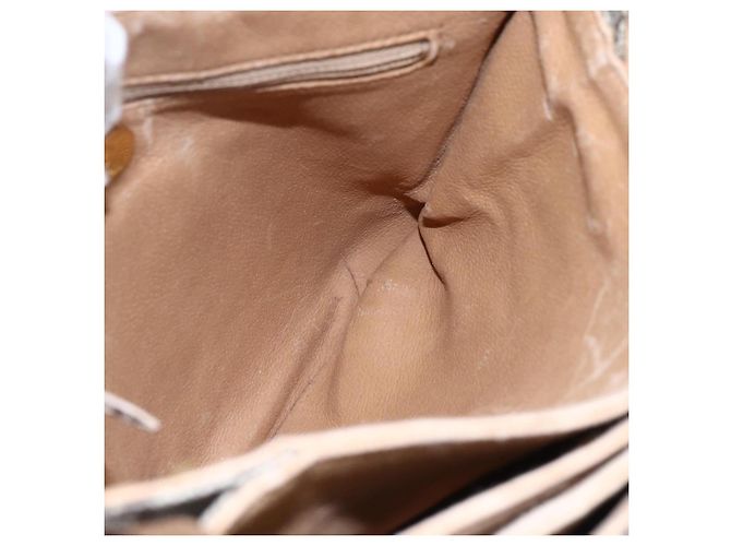 Borsa a spalla GUCCI GG Plus Supreme PVC Beige Oro Auth ep11969 D'oro - vista 19