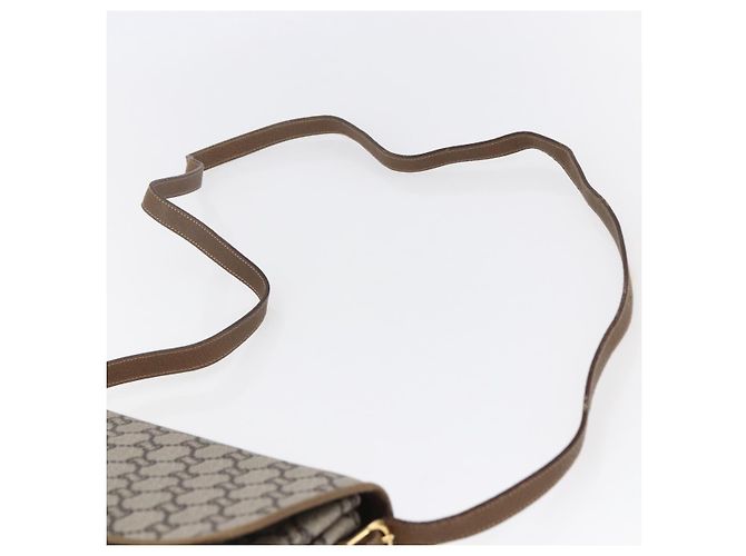 Borsa a spalla GUCCI GG Plus Supreme PVC Beige Oro Auth ep11969 D'oro - vista 8
