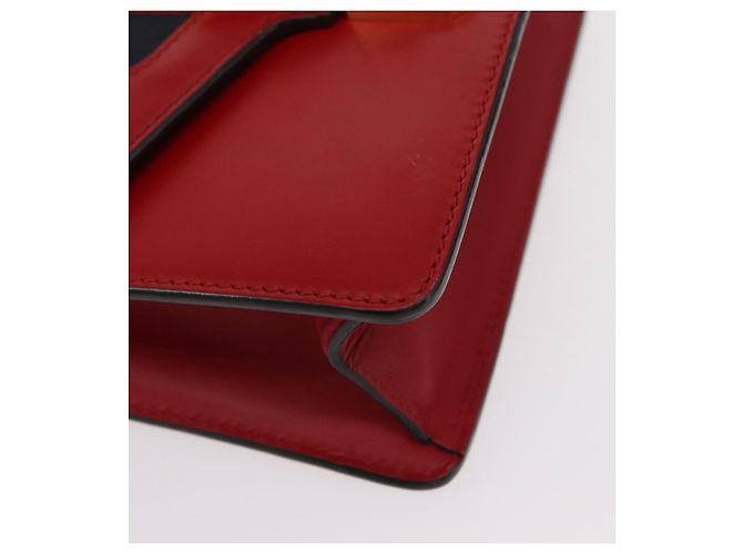 GUCCI Borsa a Spalla Sylvie Sherry Line in Pelle Rossa e Oro 431666 Auth ar13813 Rosso D'oro - vista 11
