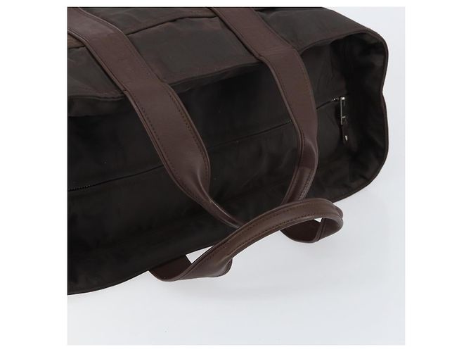 Hermès HERMES Akapu Luco MM Borsa a Mano Nylon Marrone Scuro Auth ar13784 - vista 7