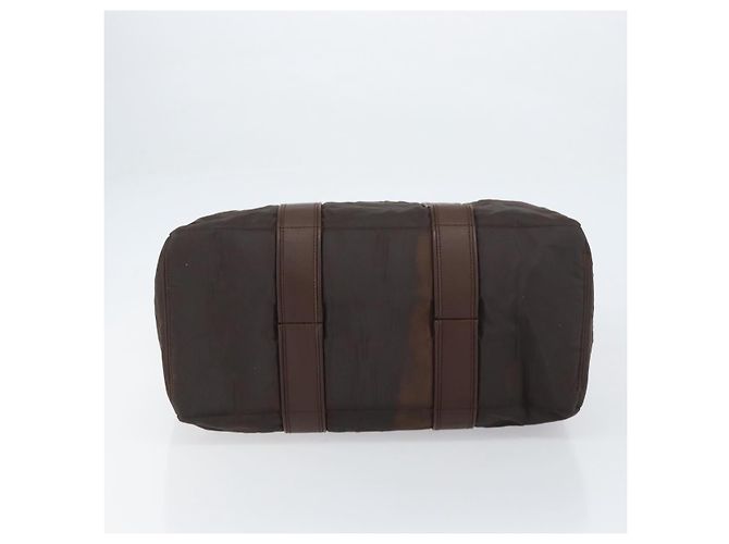 Hermès HERMES Akapu Luco MM Borsa a Mano Nylon Marrone Scuro Auth ar13784 - vista 9