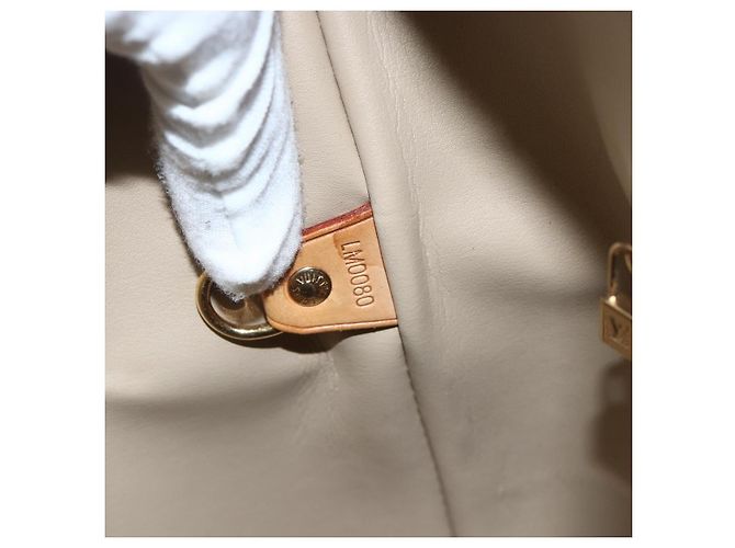 LOUIS VUITTON Borsa a Mano Monogram Vernis Houston Beige M91004 LV Auth bs31286 - vista 22