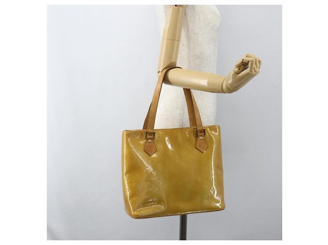 LOUIS VUITTON Borsa a Mano Monogram Vernis Houston Beige M91004 LV Auth bs31286 - vista 23