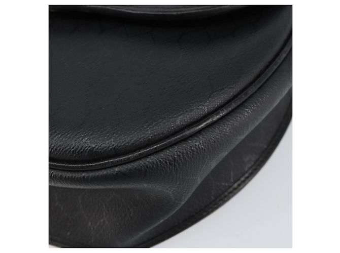 Borsa a spalla in tela a nido d'ape PVC nera e oro Auth BA8205 Christian Dior Nero D'oro - vista 10