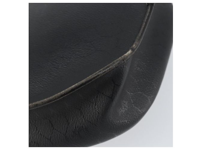 Borsa a spalla in tela a nido d'ape PVC nera e oro Auth BA8205 Christian Dior Nero D'oro - vista 13