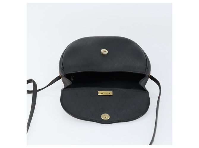 Borsa a spalla in tela a nido d'ape PVC nera e oro Auth BA8205 Christian Dior Nero D'oro - vista 15
