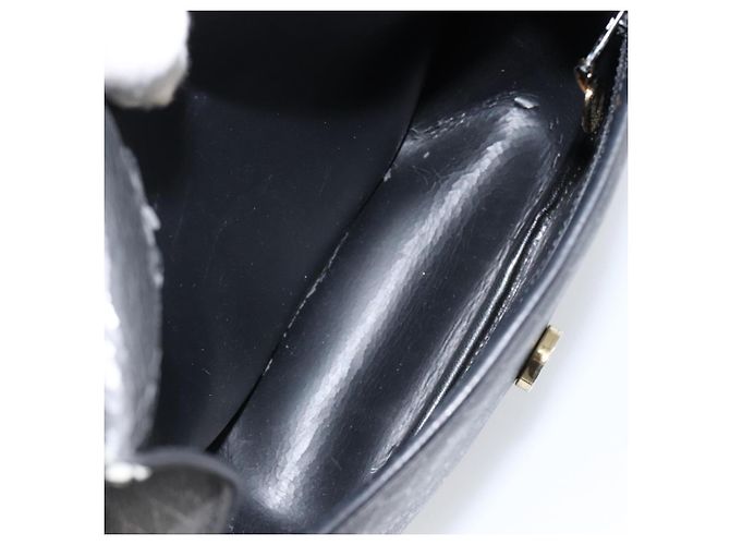 Borsa a spalla in tela a nido d'ape PVC nera e oro Auth BA8205 Christian Dior Nero D'oro - vista 18