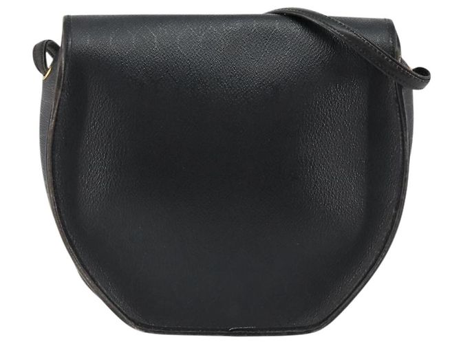 Borsa a spalla in tela a nido d'ape PVC nera e oro Auth BA8205 Christian Dior Nero D'oro - vista 3