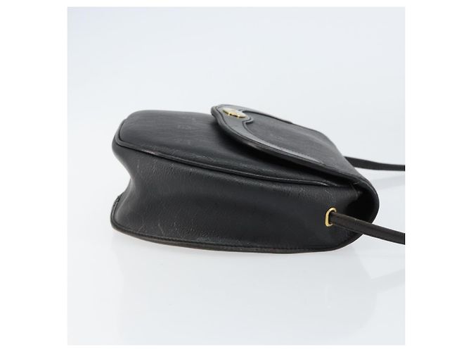 Borsa a spalla in tela a nido d'ape PVC nera e oro Auth BA8205 Christian Dior Nero D'oro - vista 4