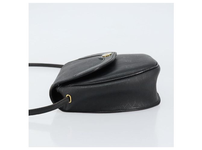 Borsa a spalla in tela a nido d'ape PVC nera e oro Auth BA8205 Christian Dior Nero D'oro - vista 5