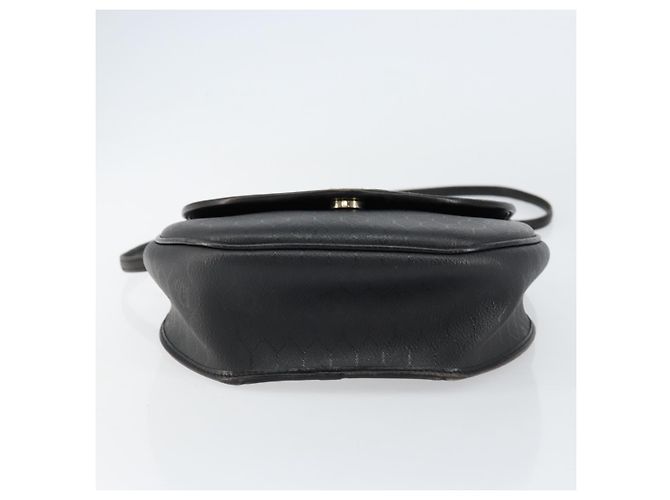 Borsa a spalla in tela a nido d'ape PVC nera e oro Auth BA8205 Christian Dior Nero D'oro - vista 9