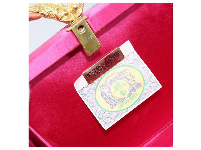 Autre Marque BORSO A MANO IN PELLE INTRECCIATO BOTTEGA VENETA Rosa Oro Auth 155308V D'oro - vista 16
