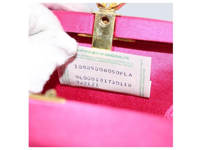 Autre Marque BORSO A MANO IN PELLE INTRECCIATO BOTTEGA VENETA Rosa Oro Auth 155308V D'oro - vista 20
