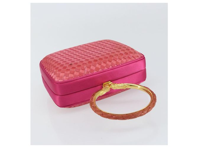 Autre Marque BORSO A MANO IN PELLE INTRECCIATO BOTTEGA VENETA Rosa Oro Auth 155308V D'oro - vista 6
