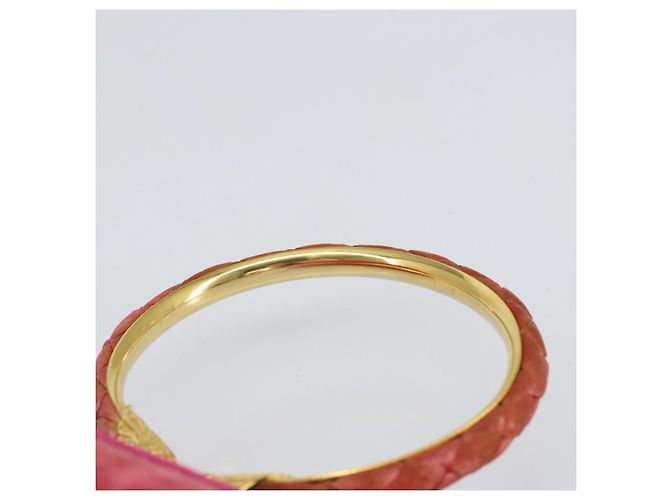 Autre Marque BORSO A MANO IN PELLE INTRECCIATO BOTTEGA VENETA Rosa Oro Auth 155308V D'oro - vista 8