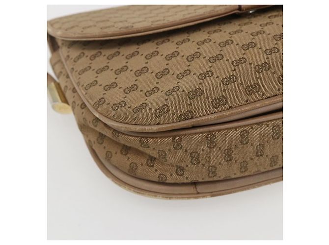 Borsa a Spalla Micro GG Supreme Gucci Beige Oro Auth 151460 D'oro - vista 11