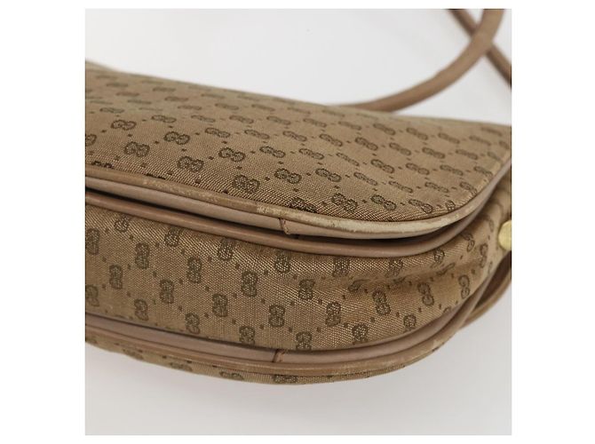 Borsa a Spalla Micro GG Supreme Gucci Beige Oro Auth 151460 D'oro - vista 12