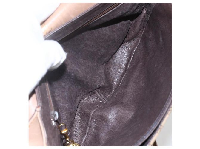 Borsa a Spalla Micro GG Supreme Gucci Beige Oro Auth 151460 D'oro - vista 16