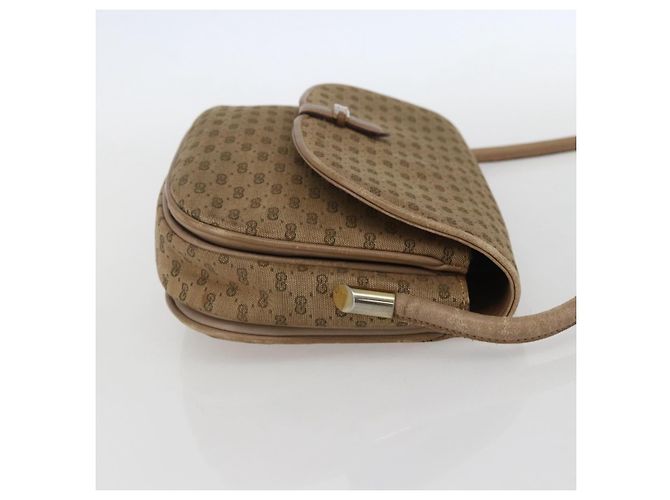 Borsa a Spalla Micro GG Supreme Gucci Beige Oro Auth 151460 D'oro - vista 5