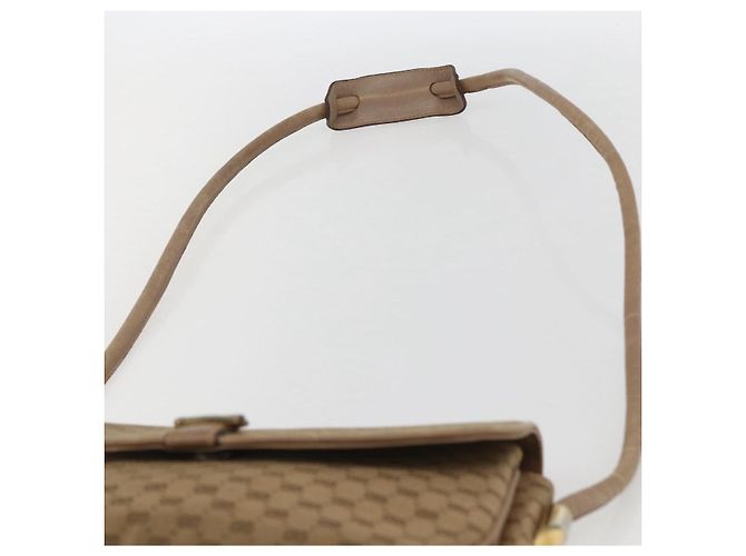 Borsa a Spalla Micro GG Supreme Gucci Beige Oro Auth 151460 D'oro - vista 8