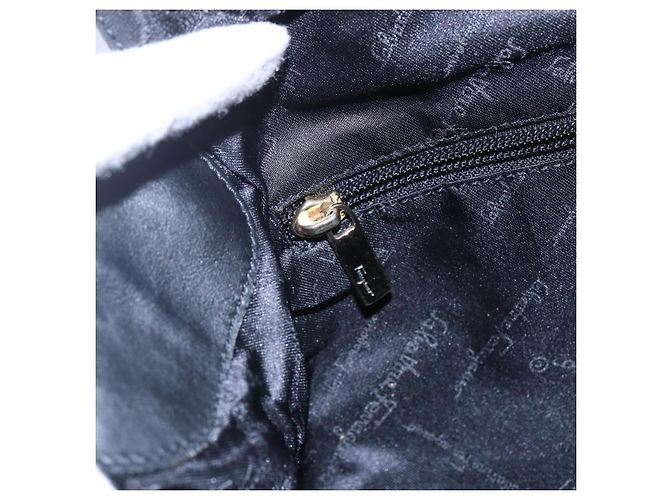 Borsa Tote Gancini in tela nera e oro Auth BA7530 di Salvatore Ferragamo Nero D'oro - vista 17