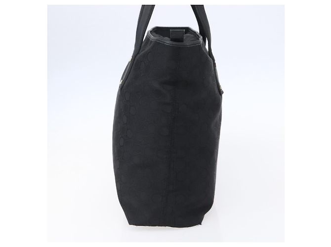 Borsa Tote Gancini in tela nera e oro Auth BA7530 di Salvatore Ferragamo Nero D'oro - vista 4