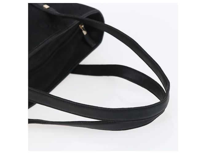 Borsa Tote Gancini in tela nera e oro Auth BA7530 di Salvatore Ferragamo Nero D'oro - vista 7