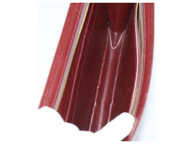 CARTIER Must Line Borsa Clutch in Pelle 4 Set Bordeaux Oro Auth bs30524 - vista 11