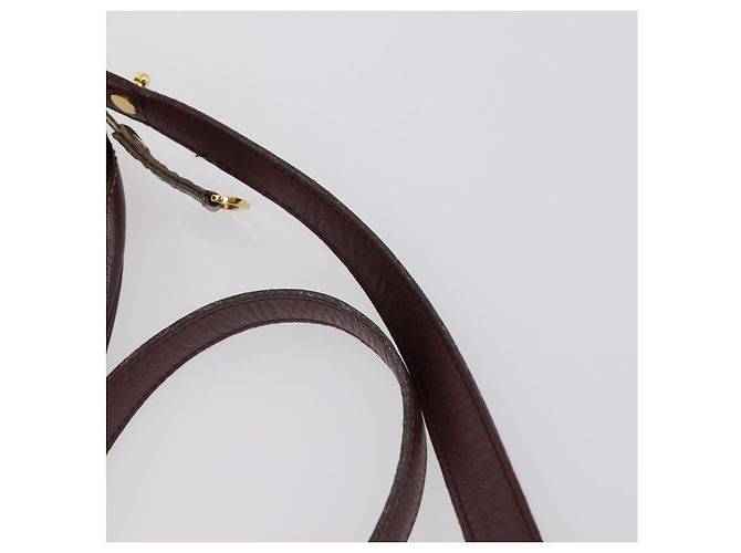 CARTIER Must Line Borsa Clutch in Pelle 4 Set Bordeaux Oro Auth bs30524 - vista 20