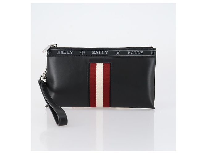 BALLY Borsa a Mano in Pelle 3 Pezzi Nera Auth bs30665 Nero - vista 17
