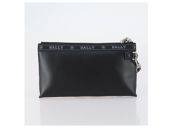 BALLY Borsa a Mano in Pelle 3 Pezzi Nera Auth bs30665 Nero - vista 18