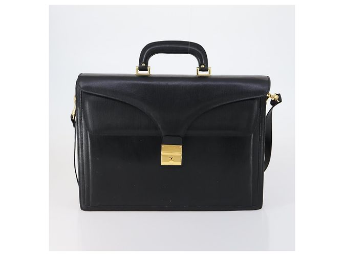 BALLY Borsa a Mano in Pelle 3 Pezzi Nera Auth bs30665 Nero - vista 2