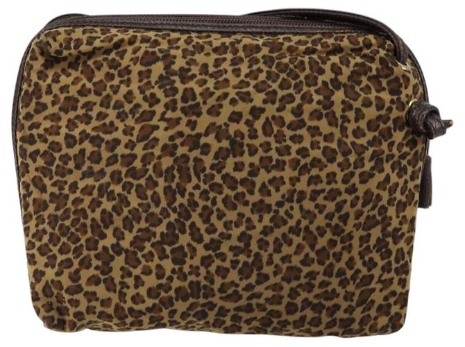 Autre Marque Borsa a Spalla in Nylon Marrone Auth bs30824 di BOTTEGA VENETA - vista 2