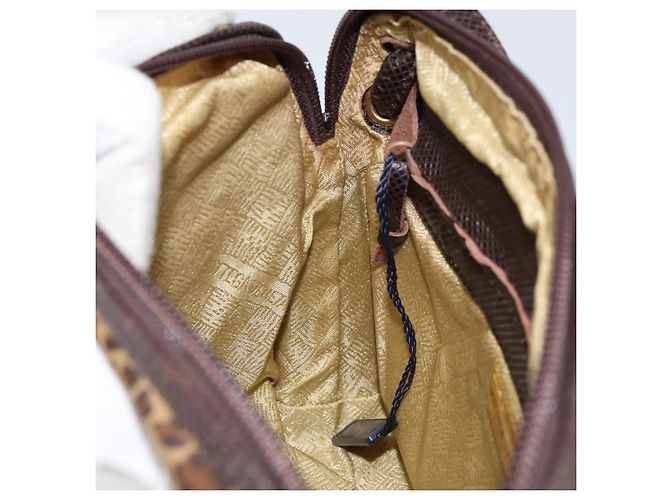 Autre Marque Borsa a Spalla in Nylon Marrone Auth bs30824 di BOTTEGA VENETA - vista 20