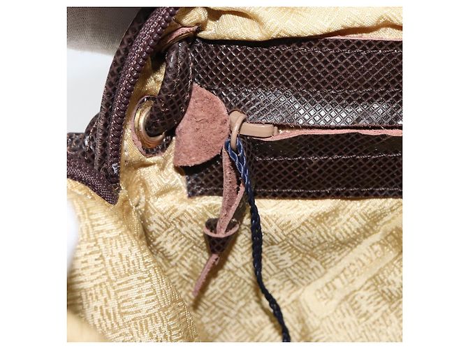 Autre Marque Borsa a Spalla in Nylon Marrone Auth bs30824 di BOTTEGA VENETA - vista 21