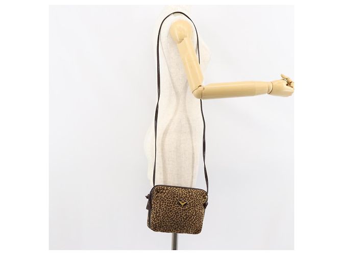 Autre Marque Borsa a Spalla in Nylon Marrone Auth bs30824 di BOTTEGA VENETA - vista 25