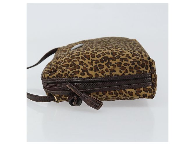 Autre Marque Borsa a Spalla in Nylon Marrone Auth bs30824 di BOTTEGA VENETA - vista 4