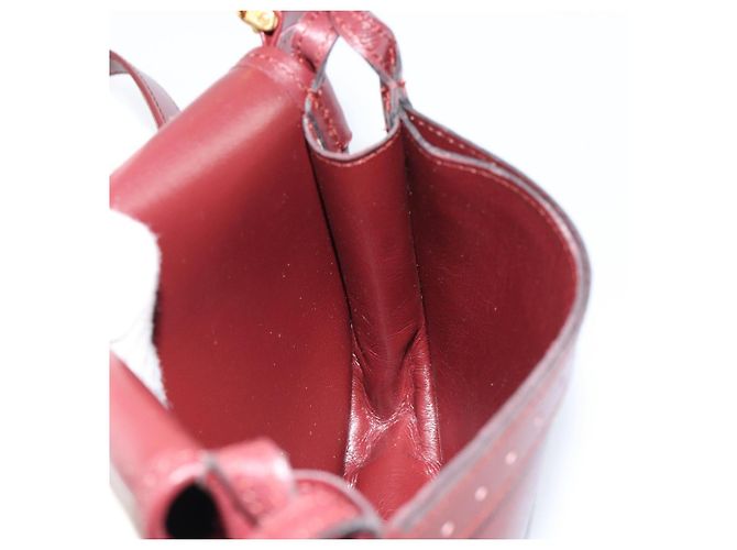 Cartier Borsa a spalla Must Line in pelle Bordeaux oro Auth BA7526 D'oro Bordò - vista 17