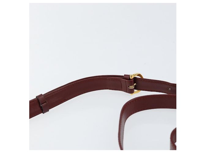 Cartier Borsa a spalla Must Line in pelle Bordeaux oro Auth BA7526 D'oro Bordò - vista 8
