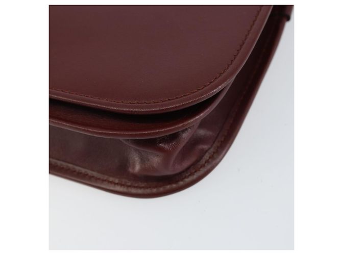 Cartier Borsa a spalla Must Line in pelle Bordeaux oro Auth BA7526 D'oro Bordò - vista 9