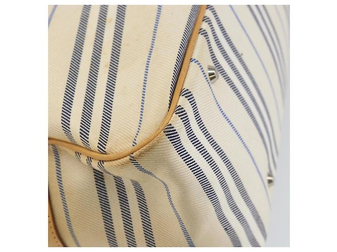 Borsa a mano BURBERRY in tela e pelle bianca e argento Auth bs30764 Bianco - vista 16